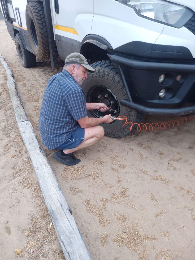 Started the day with a little puncture, quickly found and fixed