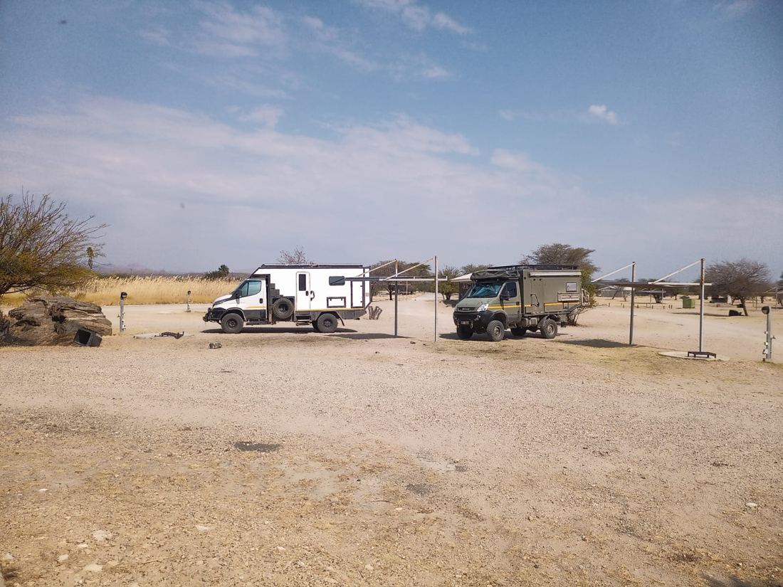 Campsite dusty windy functional and clean, tap electricity and braai at each cam