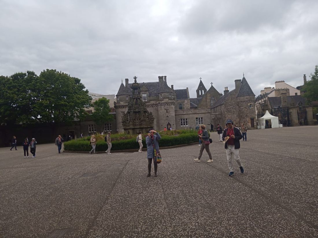The forecourt of Holyrood palace